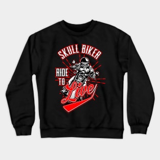 SKULL BIKER Crewneck Sweatshirt